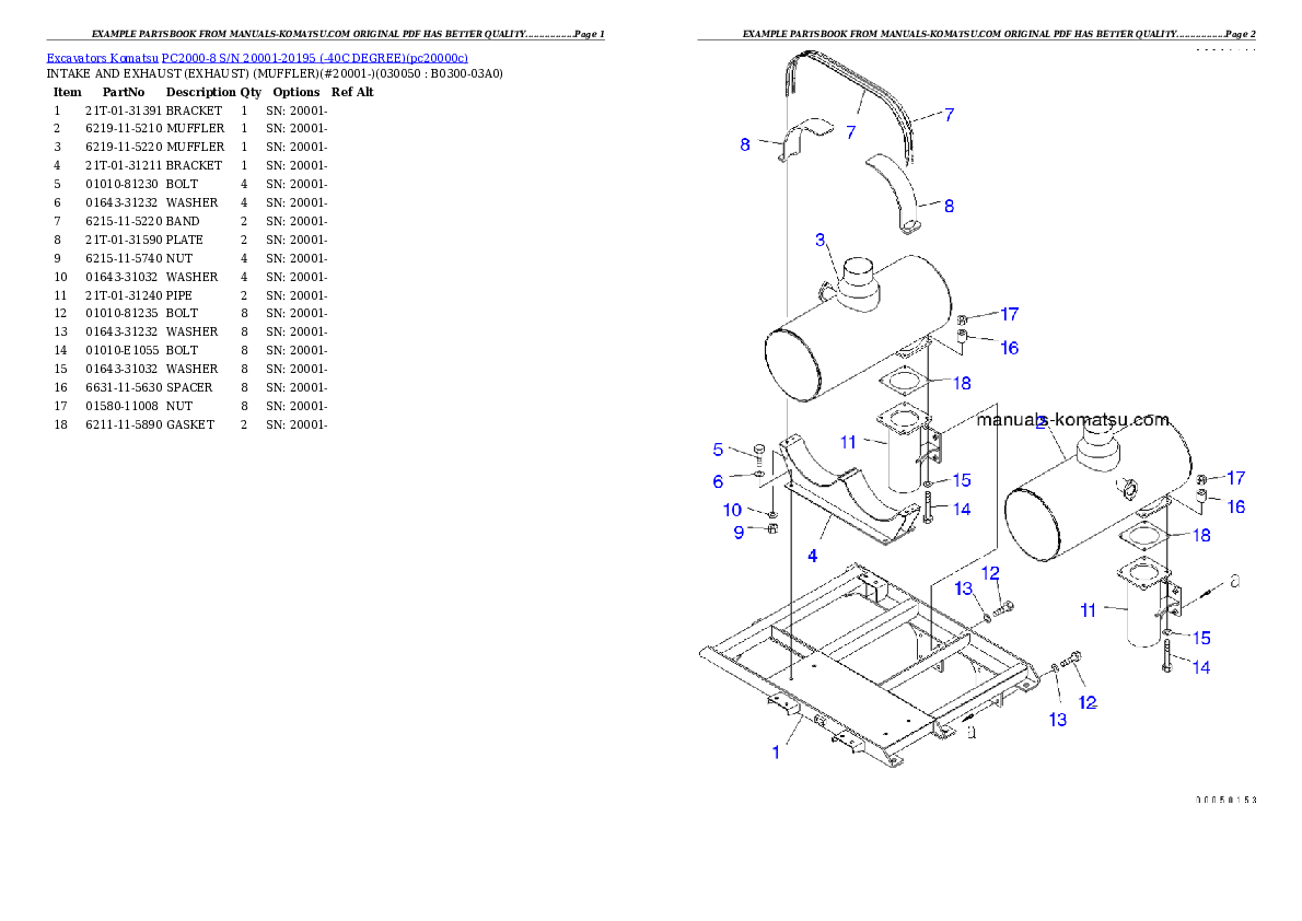 Protected: PC2000-8 S/N 20001-20195 (-40C DEGREE) Partsbook