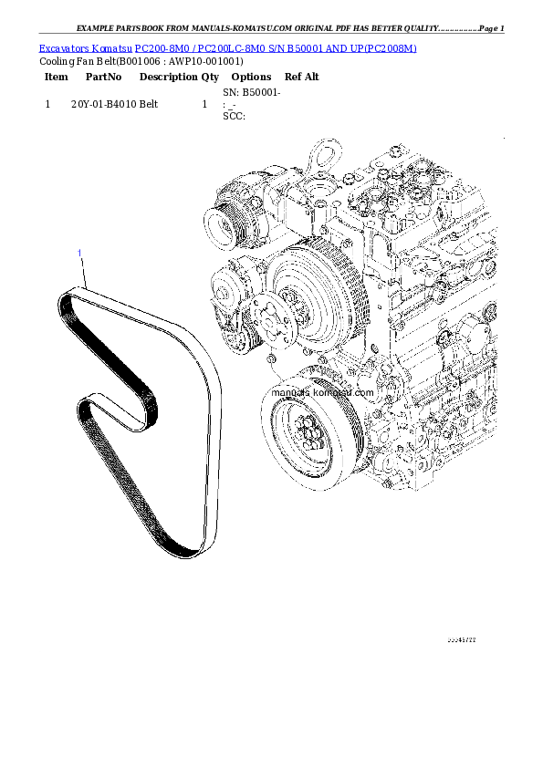 Protected: PC200-8M0 / PC200LC-8M0 S/N B50001 AND UP Partsbook