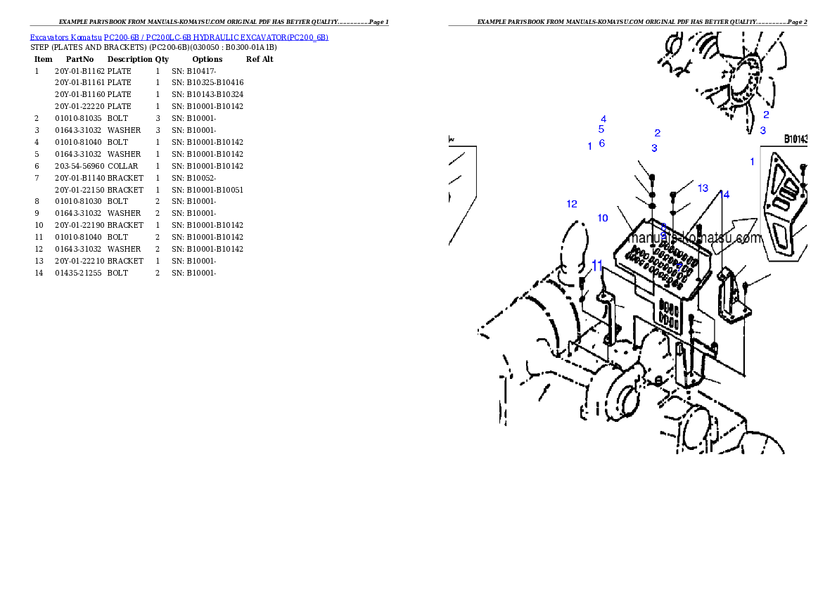 Protected: PC200-6B / PC200LC-6B HYDRAULIC EXCAVATOR Partsbook