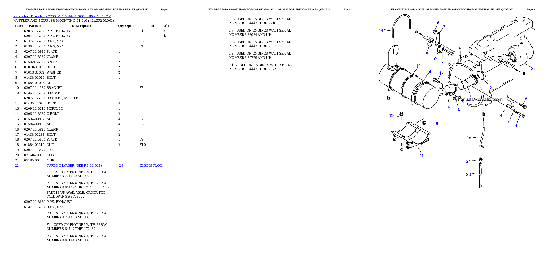 Protected: PC200-5/LC-5 S/N A70001-UP Partsbook