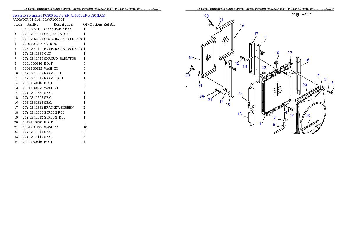 Protected: PC200-5/LC-5 S/N A70001-UP Partsbook