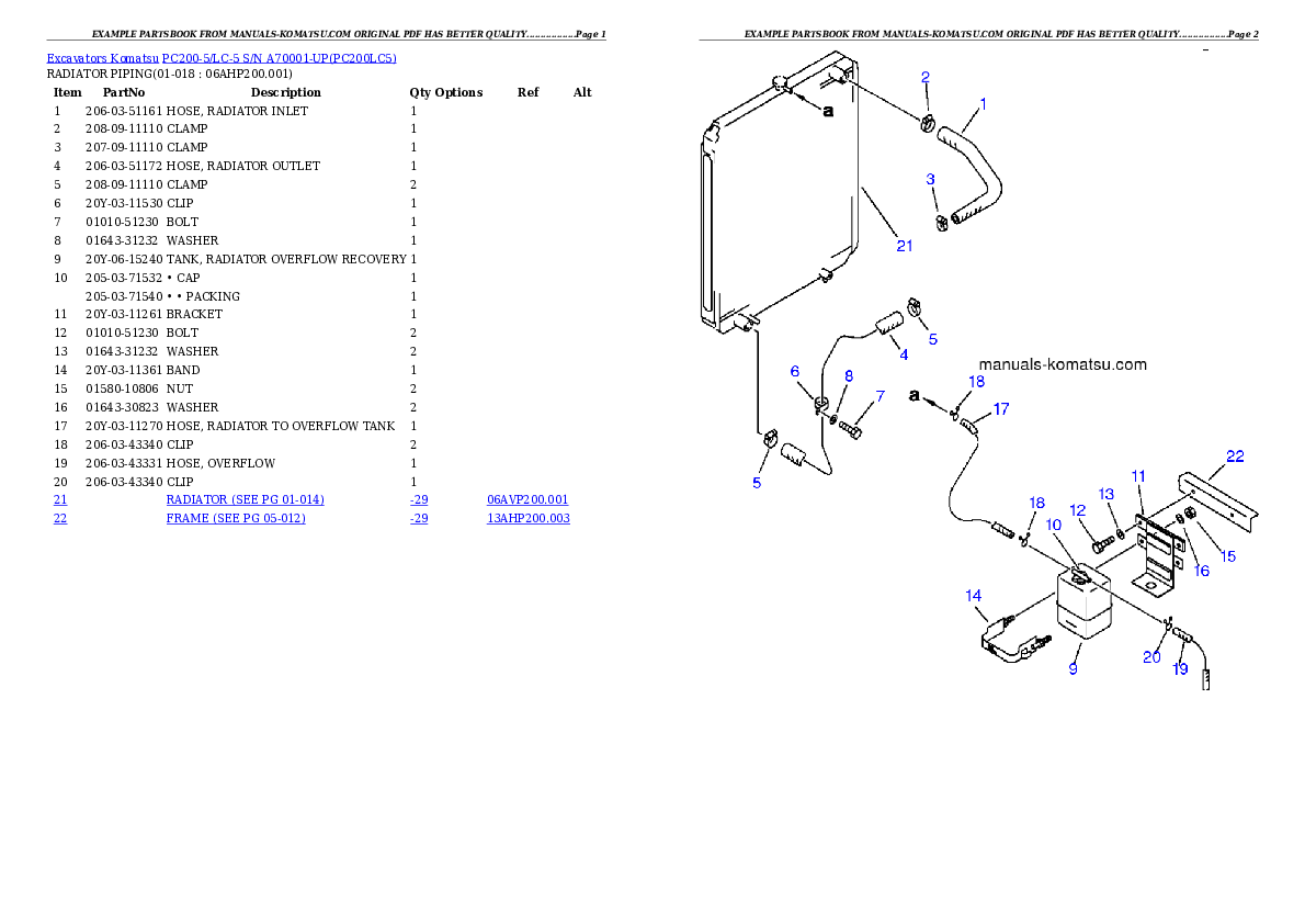 Protected: PC200-5/LC-5 S/N A70001-UP Partsbook