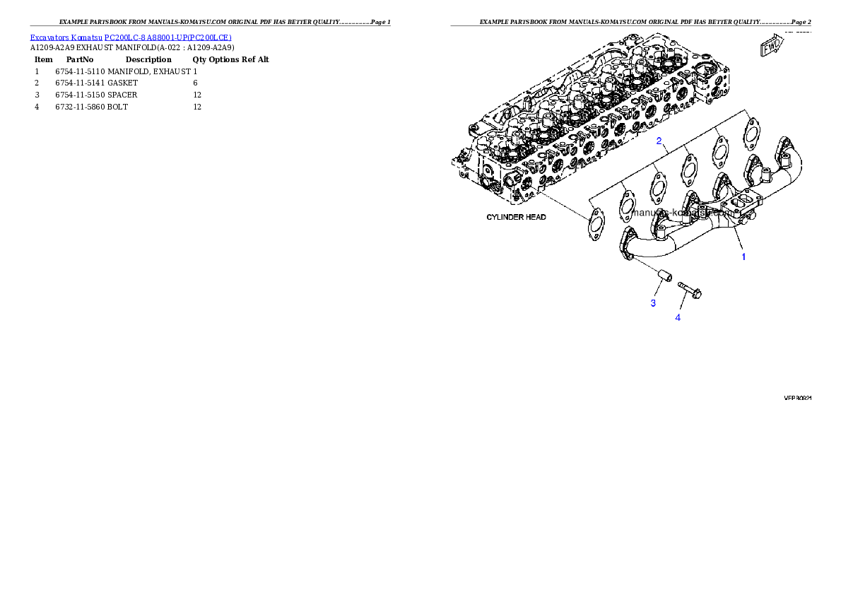 Protected: PC200LC-8 A88001-UP Partsbook