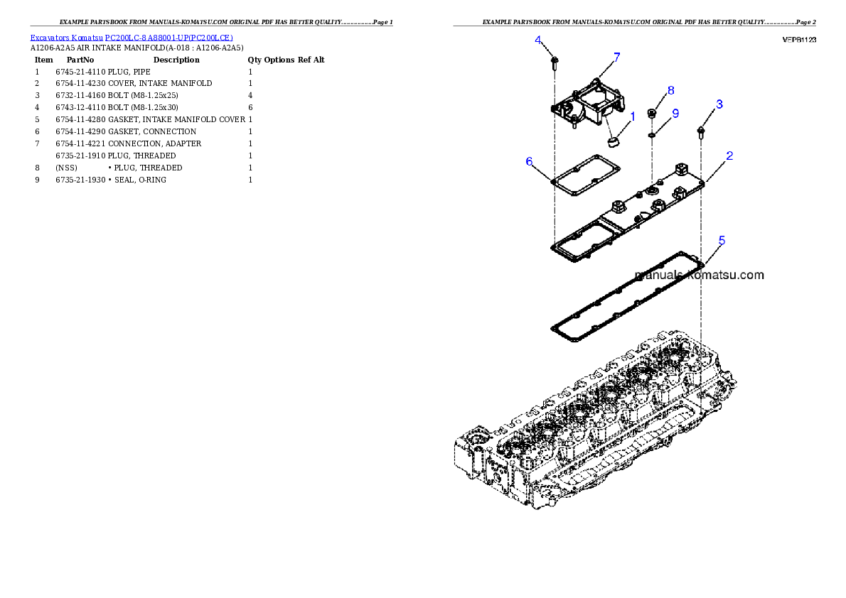 Protected: PC200LC-8 A88001-UP Partsbook