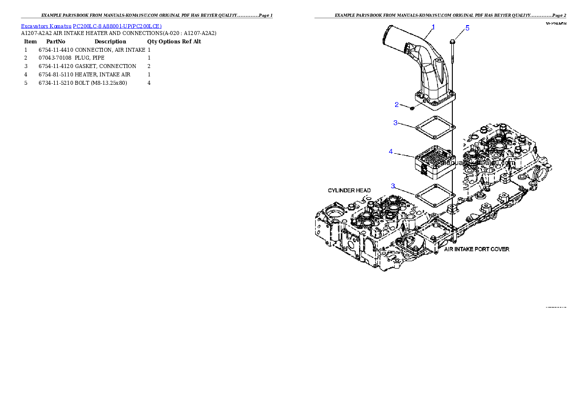 Protected: PC200LC-8 A88001-UP Partsbook