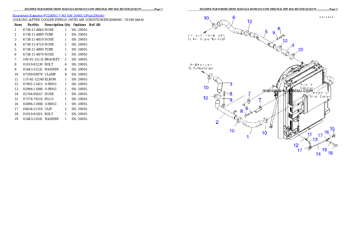 Protected: PC200SC-7-M1 S/N 20001-UP Partsbook