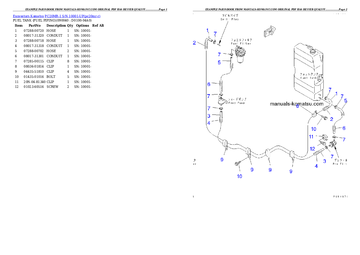 Protected: PC20MR-1 S/N 10001-UP (KUC Spec.) Partsbook