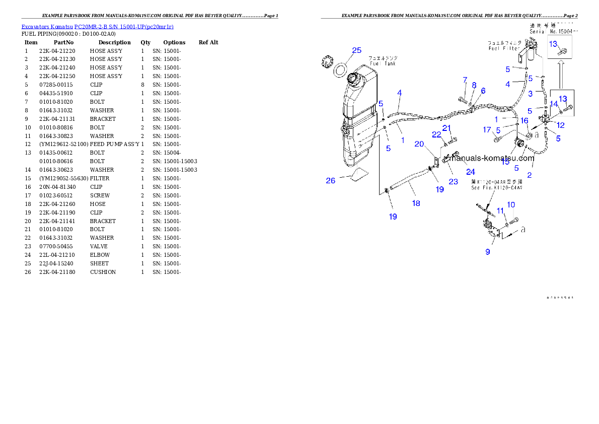 Protected: PC20MR-2-B S/N 15001-UP Partsbook