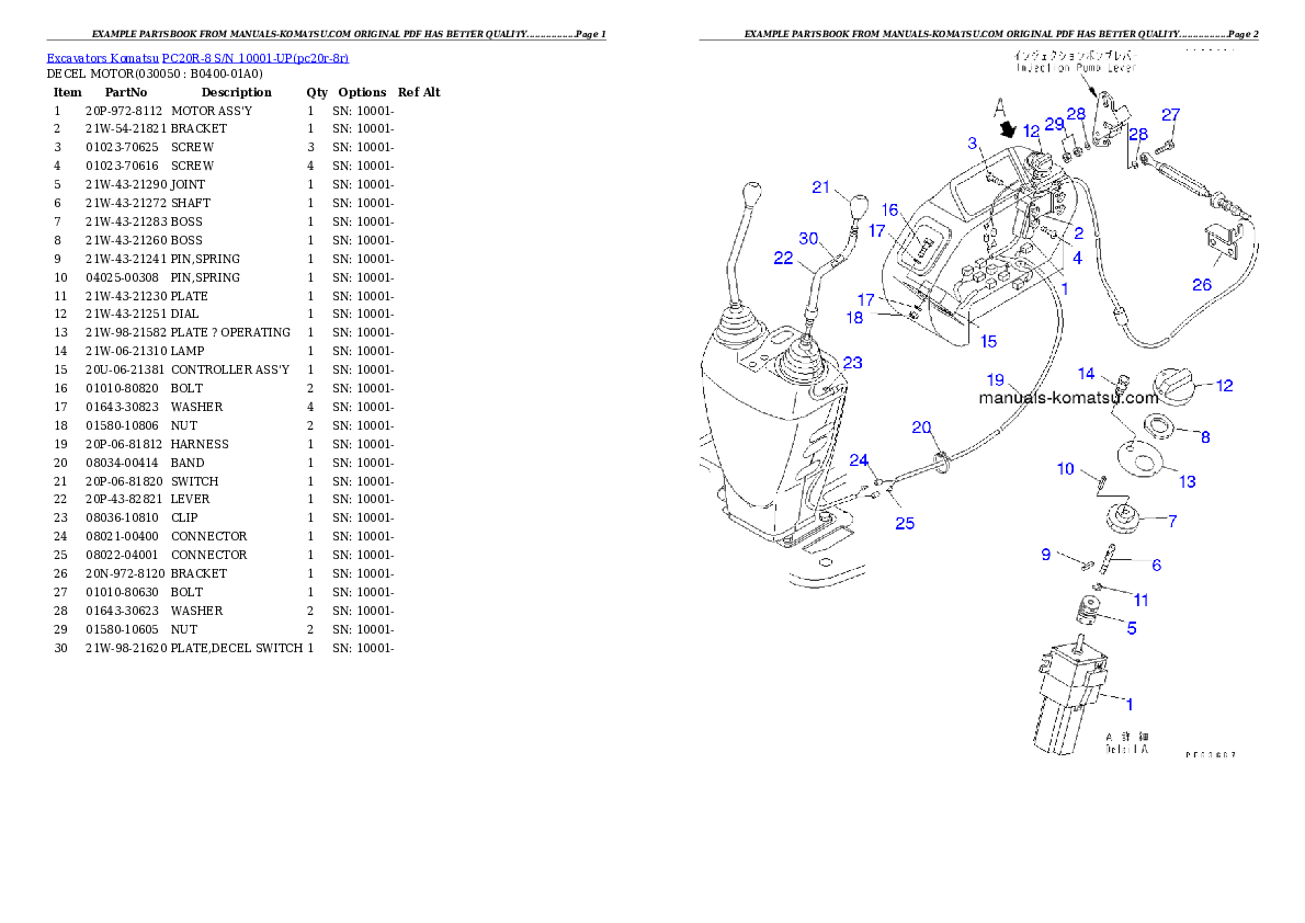 Protected: PC20R-8 S/N 10001-UP Partsbook