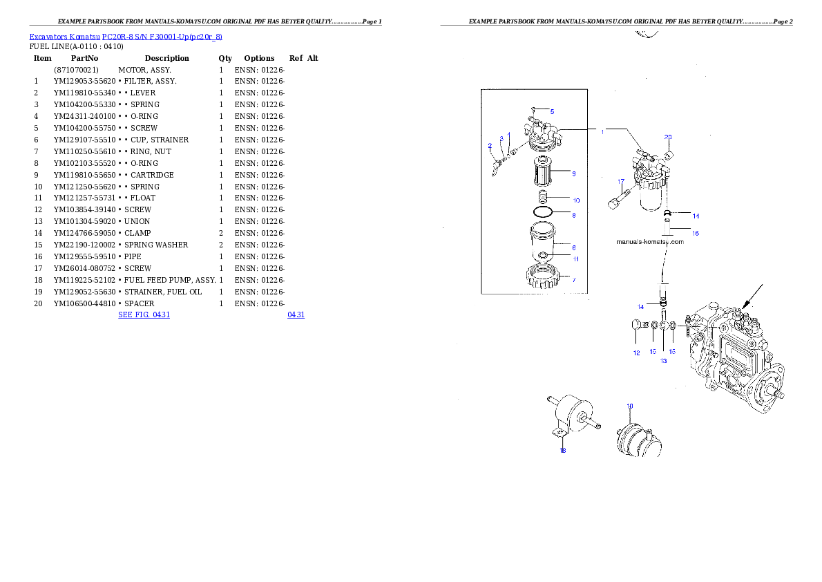 Protected: PC20R-8 S/N F30001-Up Partsbook
