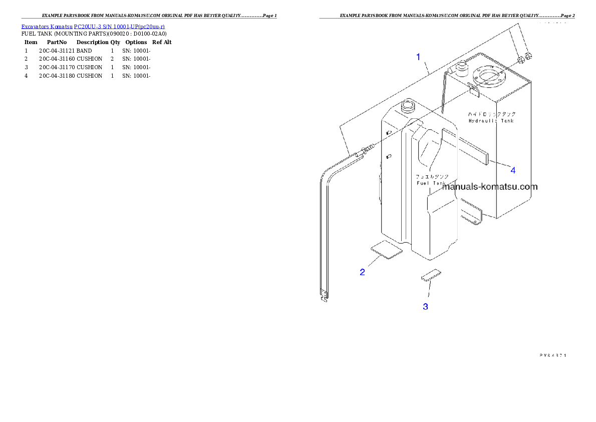 Protected: PC20UU-3 S/N 10001-UP Partsbook