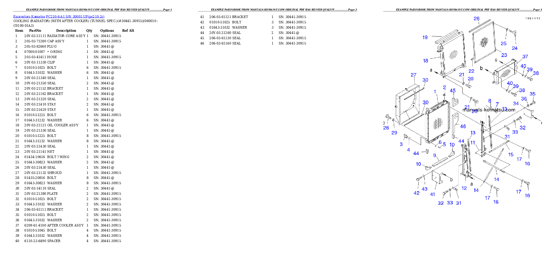 Protected: PC210-6-A1 S/N 30001-UP Partsbook