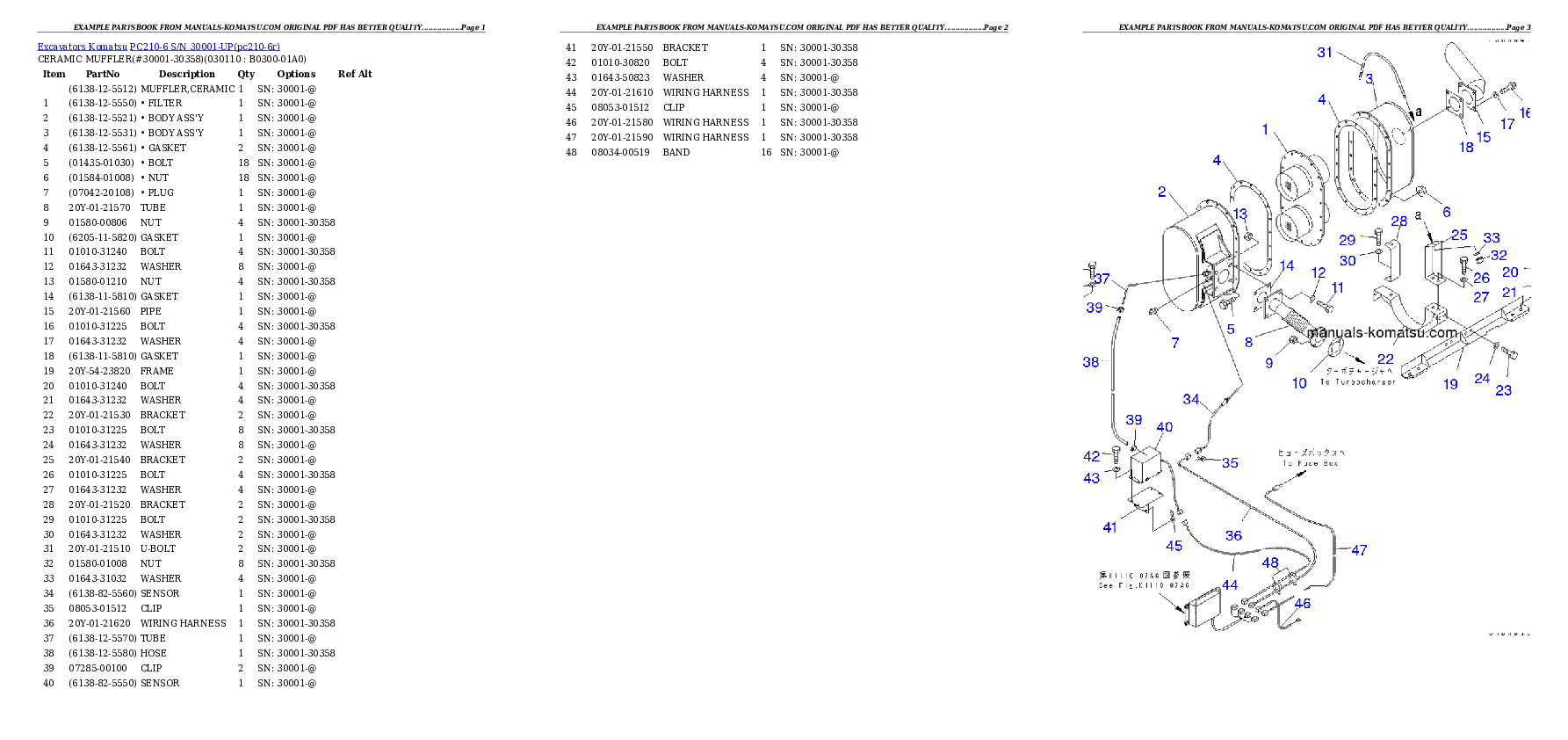 Protected: PC210-6 S/N 30001-UP Partsbook