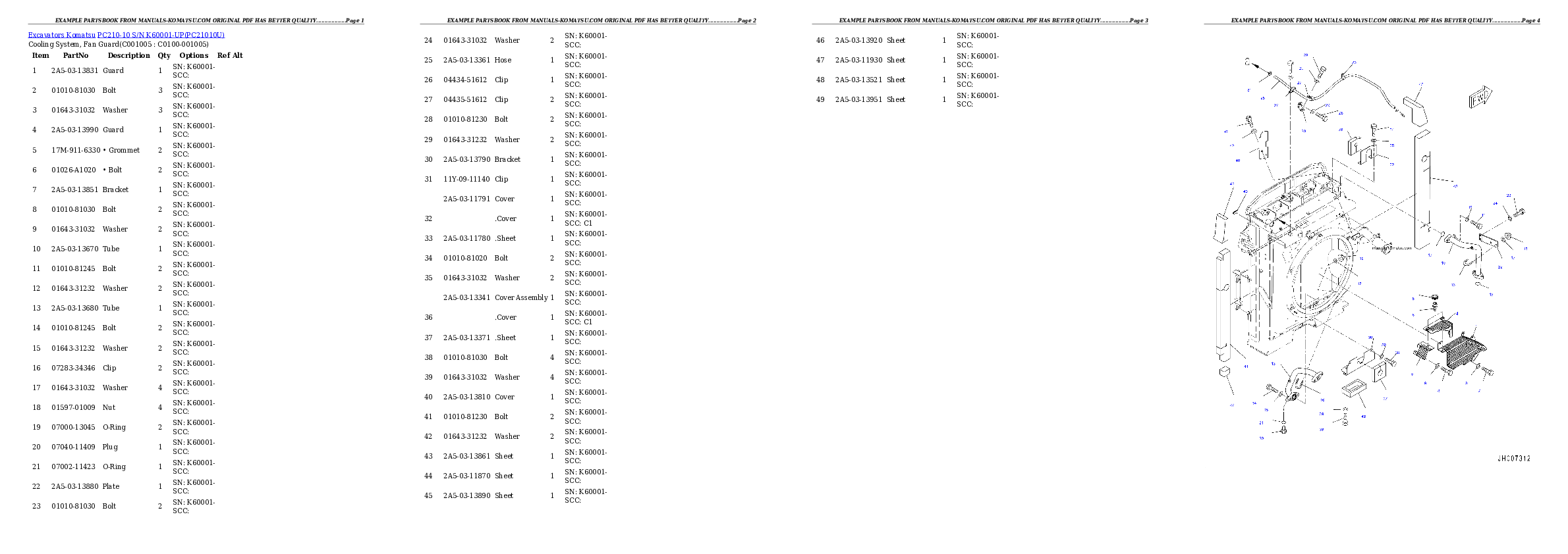 Protected: PC210-10 S/N K60001-UP Partsbook