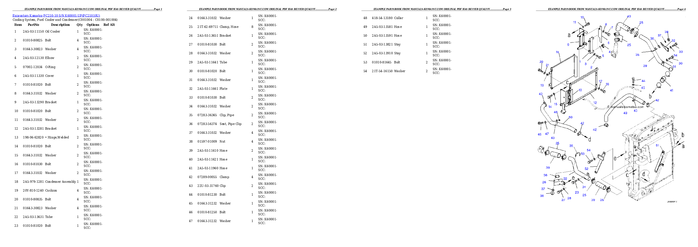 Protected: PC210-10 S/N K60001-UP Partsbook