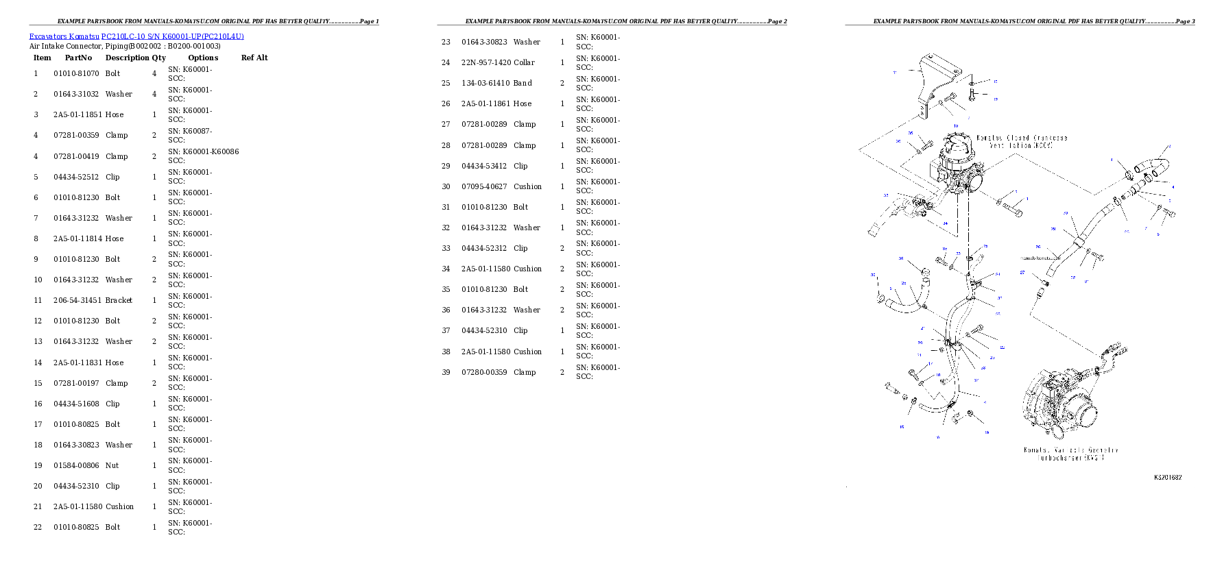 Protected: PC210LC-10 S/N K60001-UP Partsbook