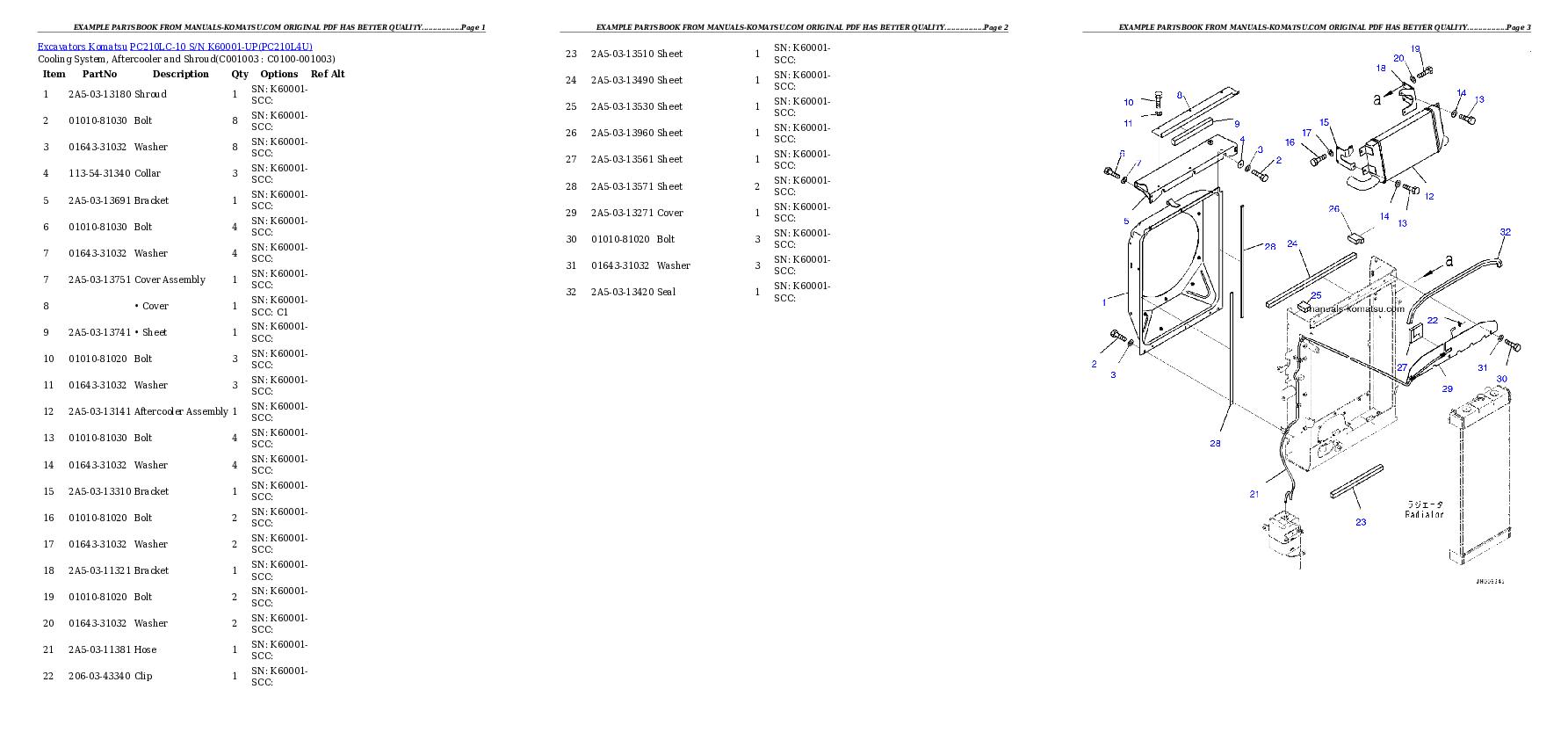 Protected: PC210LC-10 S/N K60001-UP Partsbook
