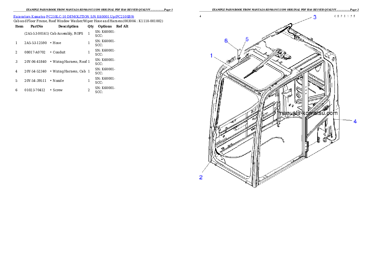 Protected: PC210LC-10 DEMOLITION S/N K60001-Up Partsbook