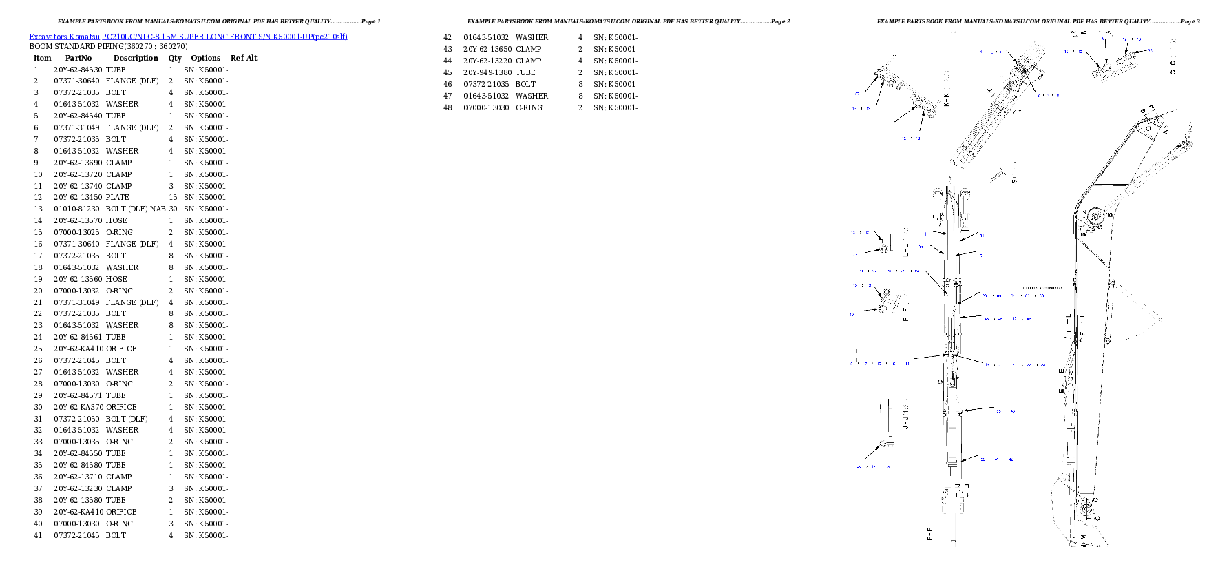 Protected: PC210LC/NLC-8 15M SUPER LONG FRONT S/N K50001-UP Partsbook