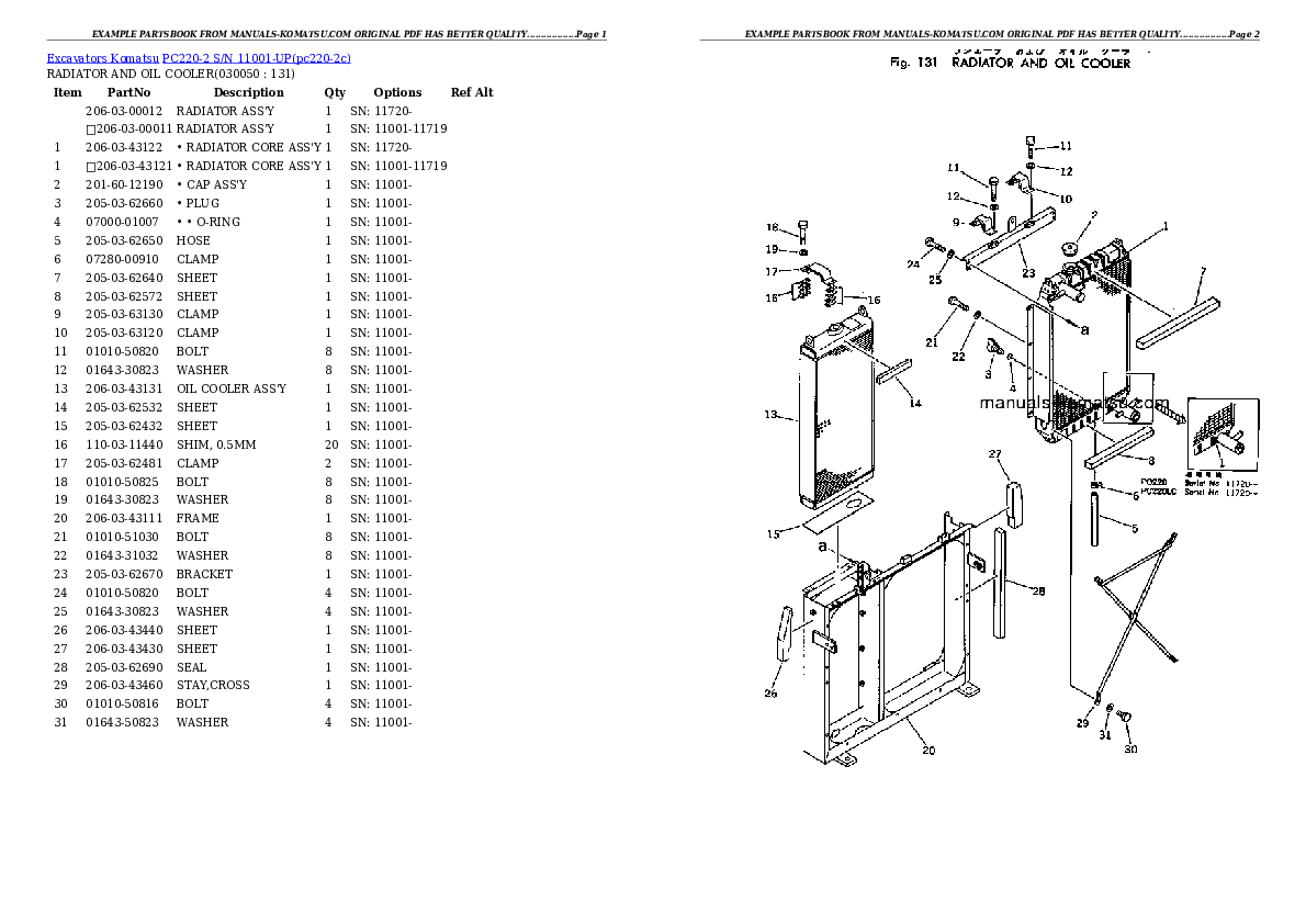 Protected: PC220-2 S/N 11001-UP Partsbook