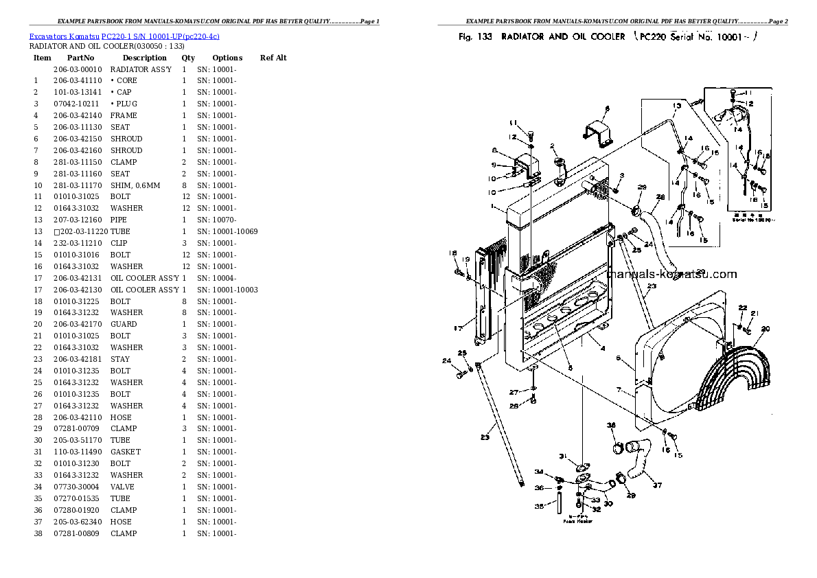 Protected: PC220-1 S/N 10001-UP Partsbook