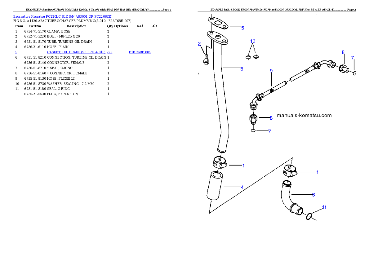 Protected: PC220LC-6LE S/N A83001-UP Partsbook