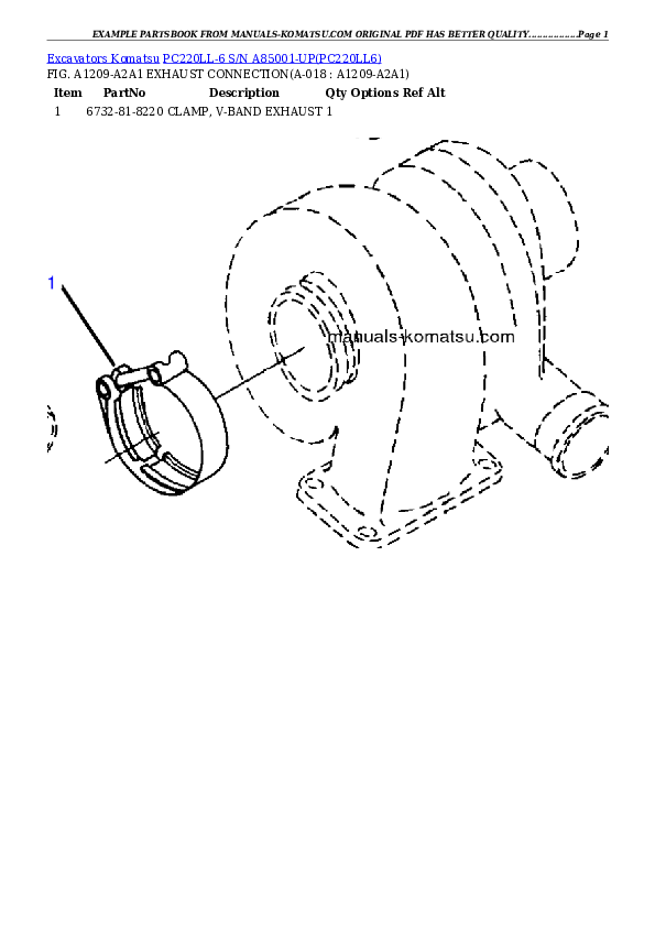 Protected: PC220LL-6 S/N A85001-UP Partsbook