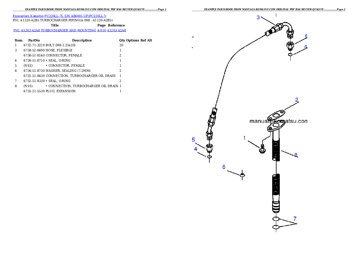 Protected: PC220LL-7L S/N A86001-UP Partsbook