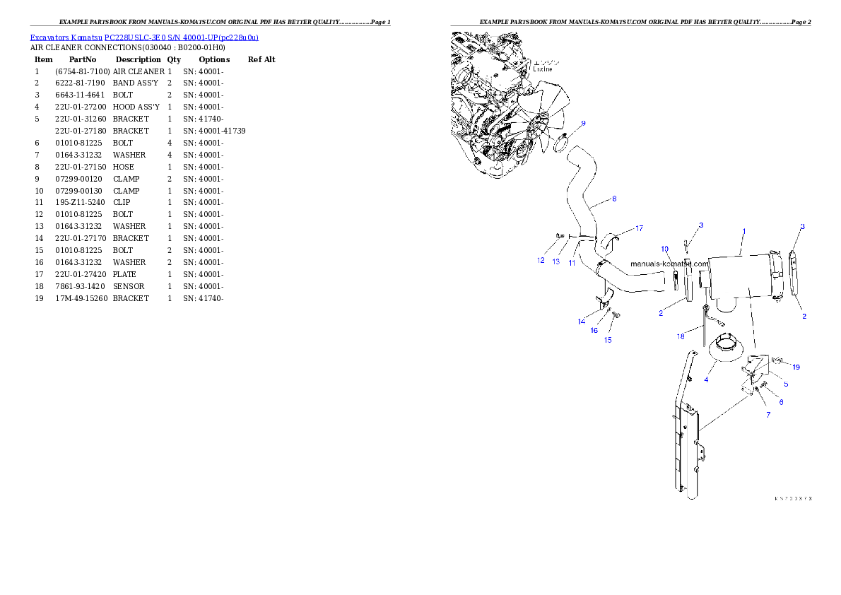 Protected: PC228USLC-3E0 S/N 40001-UP (TIER 3) Partsbook