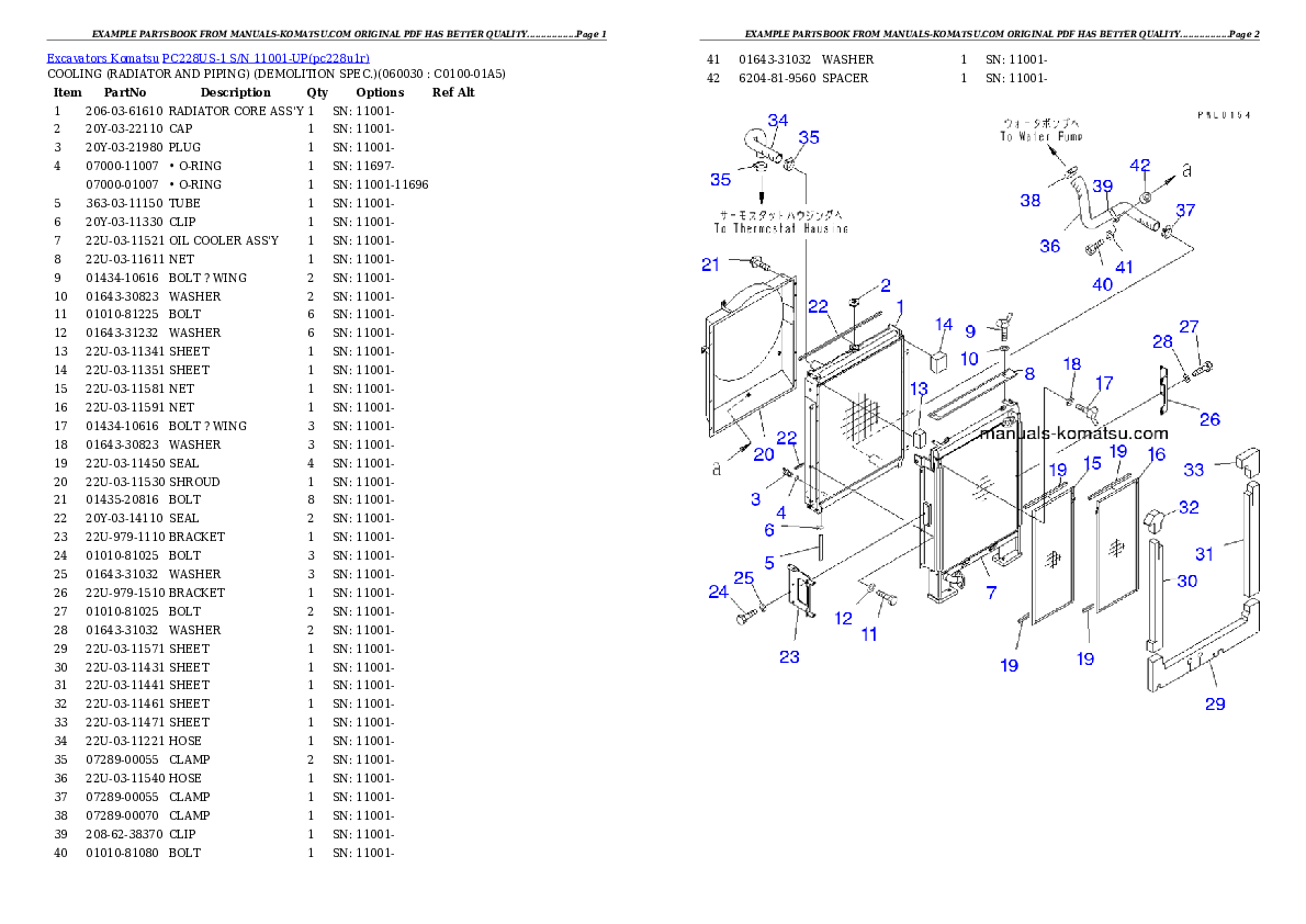 Protected: PC228US-1 S/N 11001-UP Partsbook