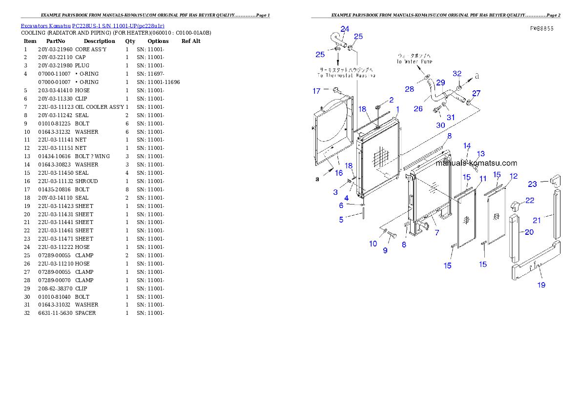 Protected: PC228US-1 S/N 11001-UP Partsbook