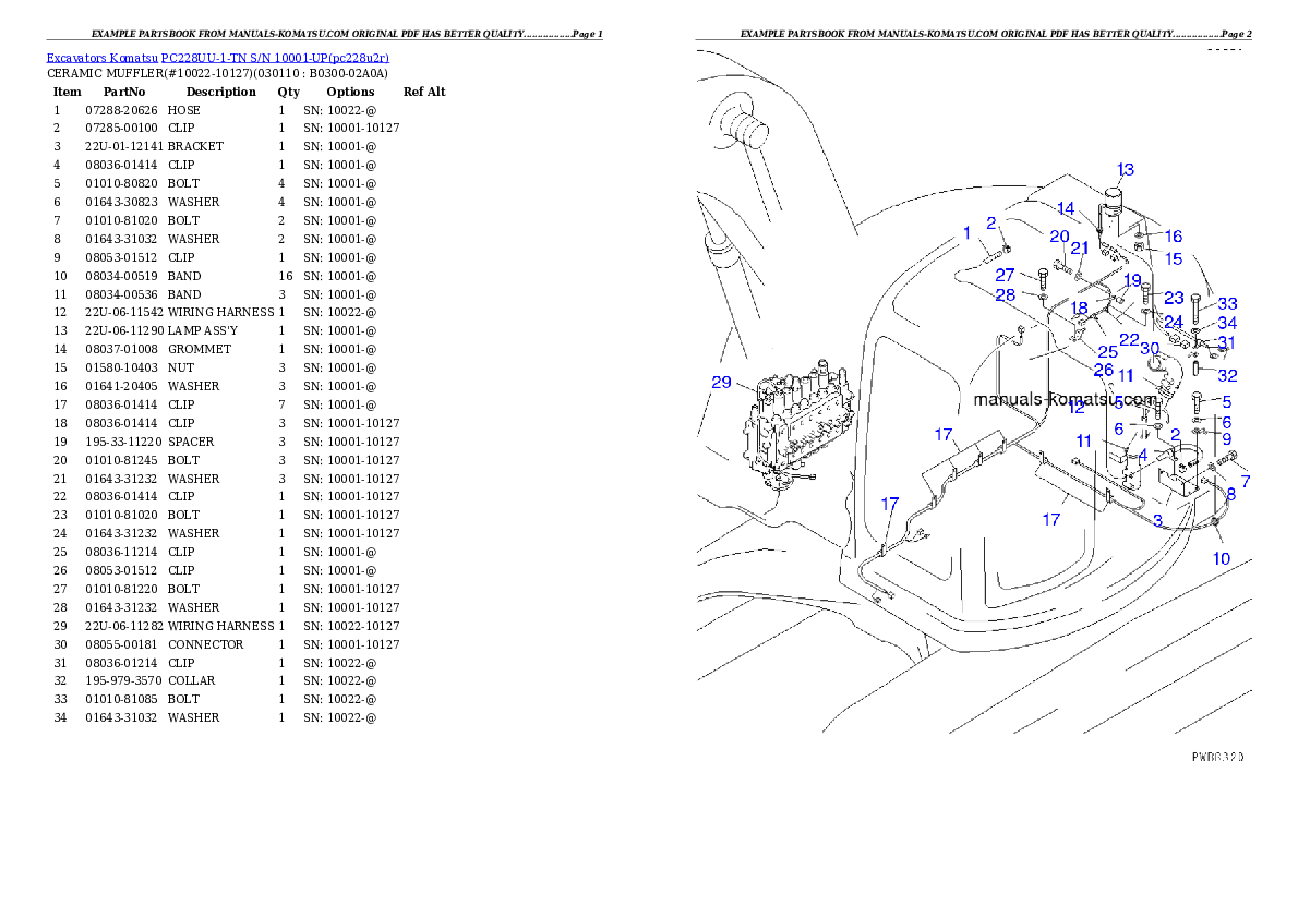 Protected: PC228UU-1-TN S/N 10001-UP Partsbook
