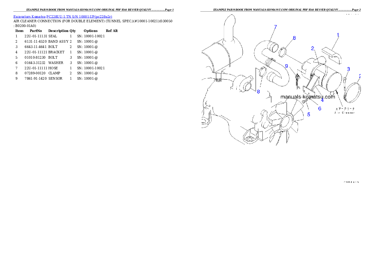 Protected: PC228UU-1-TN S/N 10001-UP Partsbook