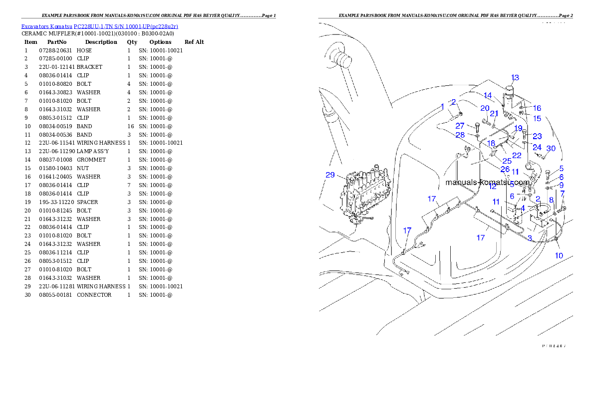 Protected: PC228UU-1-TN S/N 10001-UP Partsbook