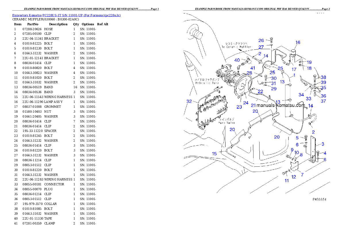 Protected: PC228US-1T S/N 11001-UP (For Formosa) Partsbook