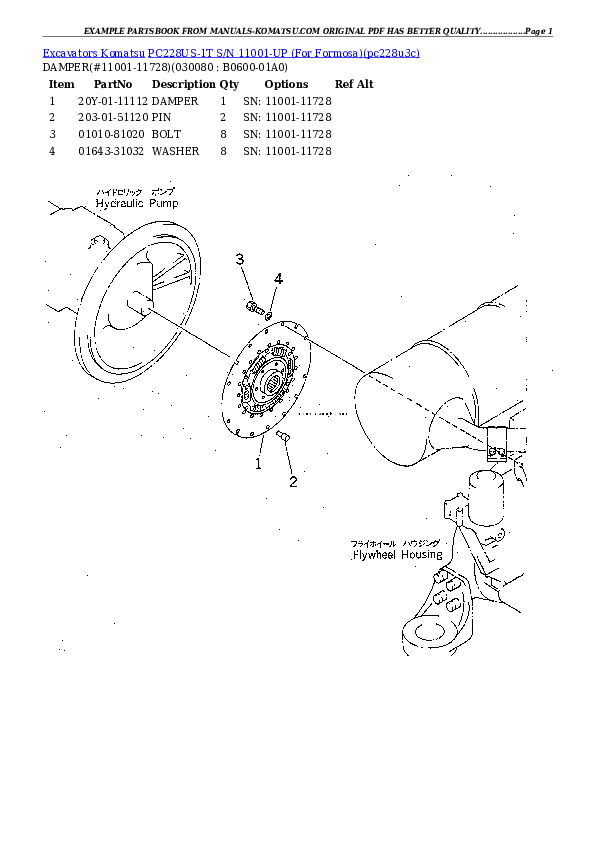 Protected: PC228US-1T S/N 11001-UP (For Formosa) Partsbook