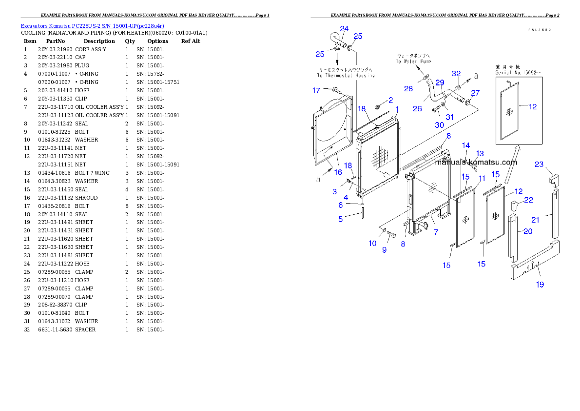 Protected: PC228US-2 S/N 15001-UP Partsbook