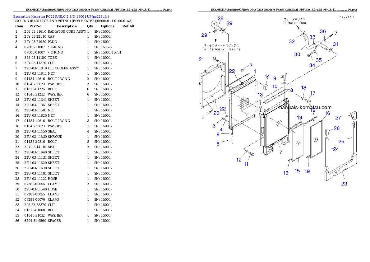 Protected: PC228USLC-2 S/N 15001-UP Partsbook