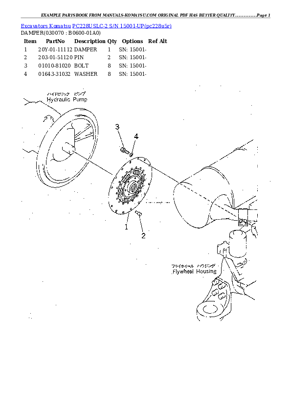 Protected: PC228USLC-2 S/N 15001-UP Partsbook