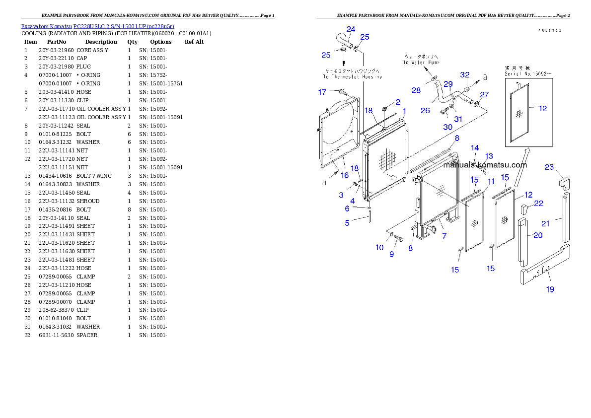 Protected: PC228USLC-2 S/N 15001-UP Partsbook