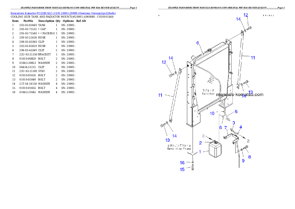 Protected: PC228USLC-3 S/N 20001-29999 (Overseas Version) Partsbook