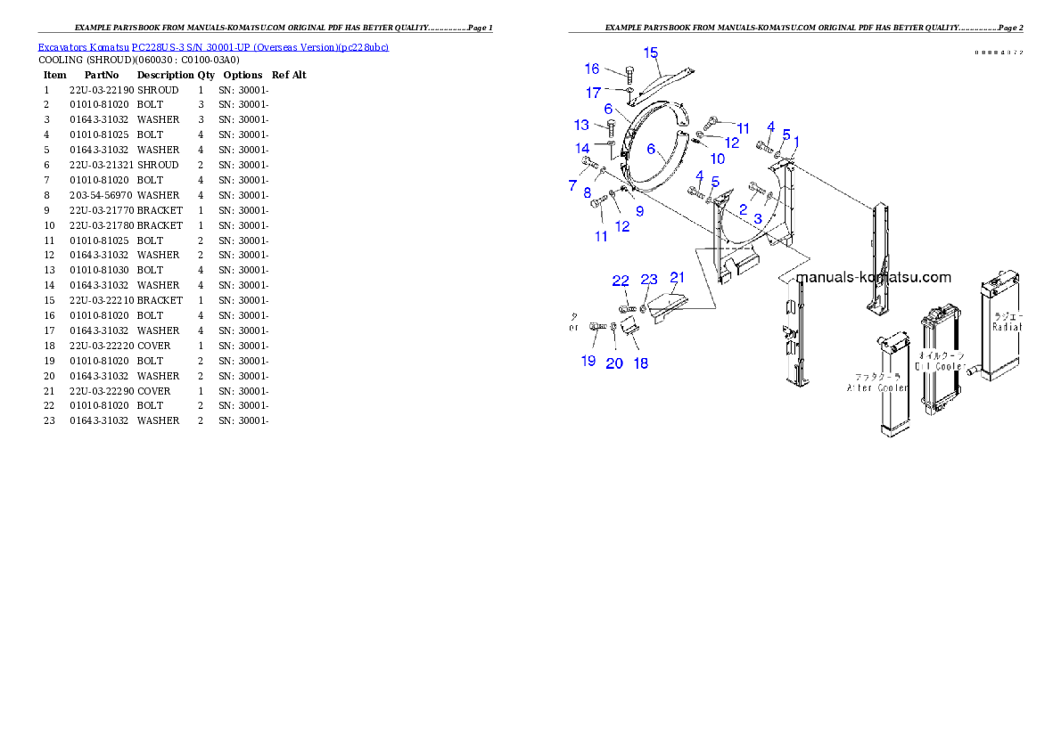Protected: PC228US-3 S/N 30001-UP (Overseas Version) Partsbook