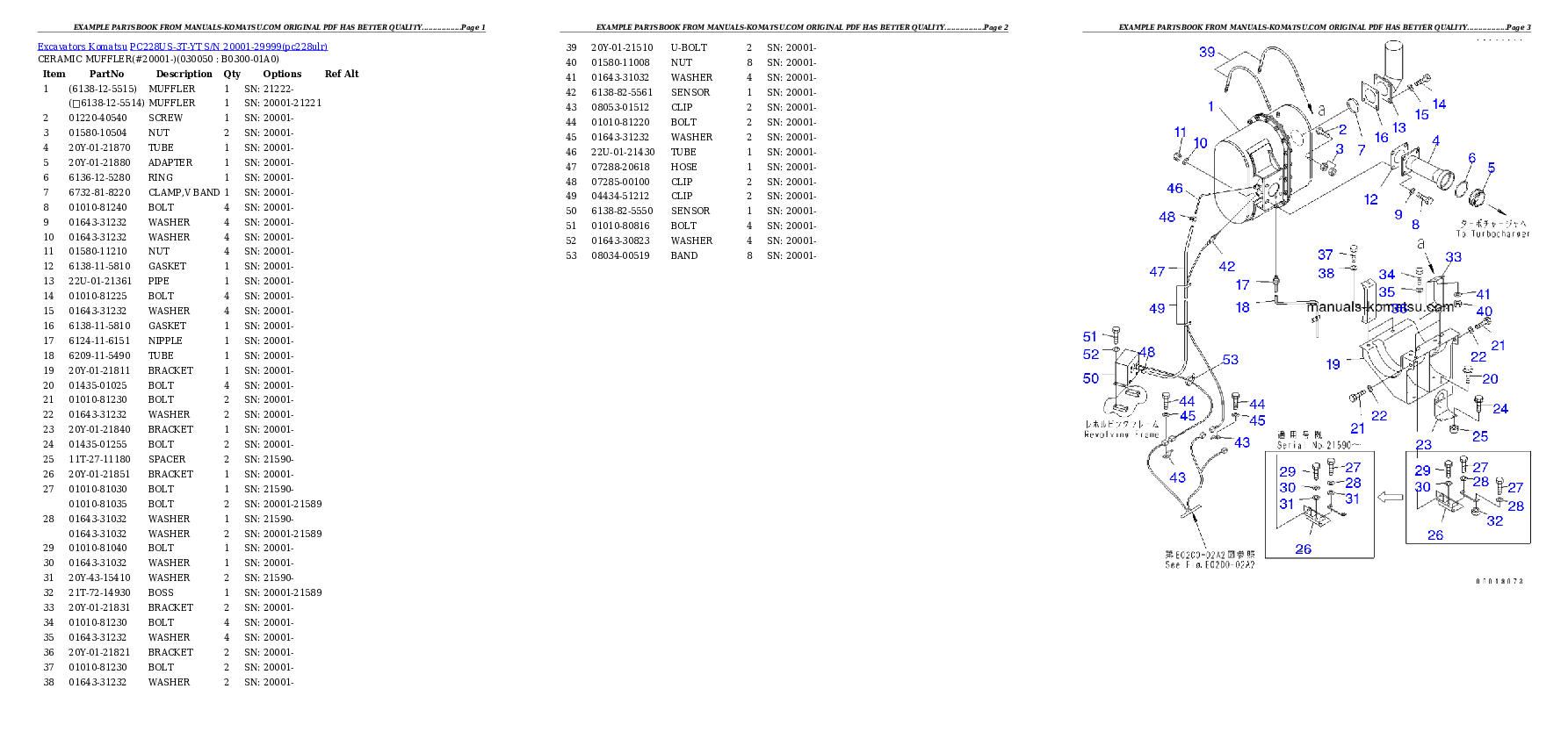 Protected: PC228US-3T-YT S/N 20001-29999 Partsbook