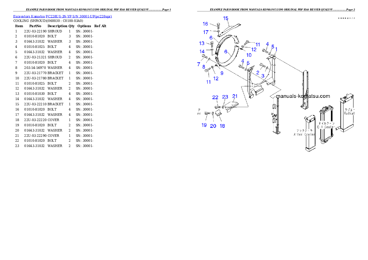 Protected: PC228US-3N-YP S/N 30001-UP Partsbook