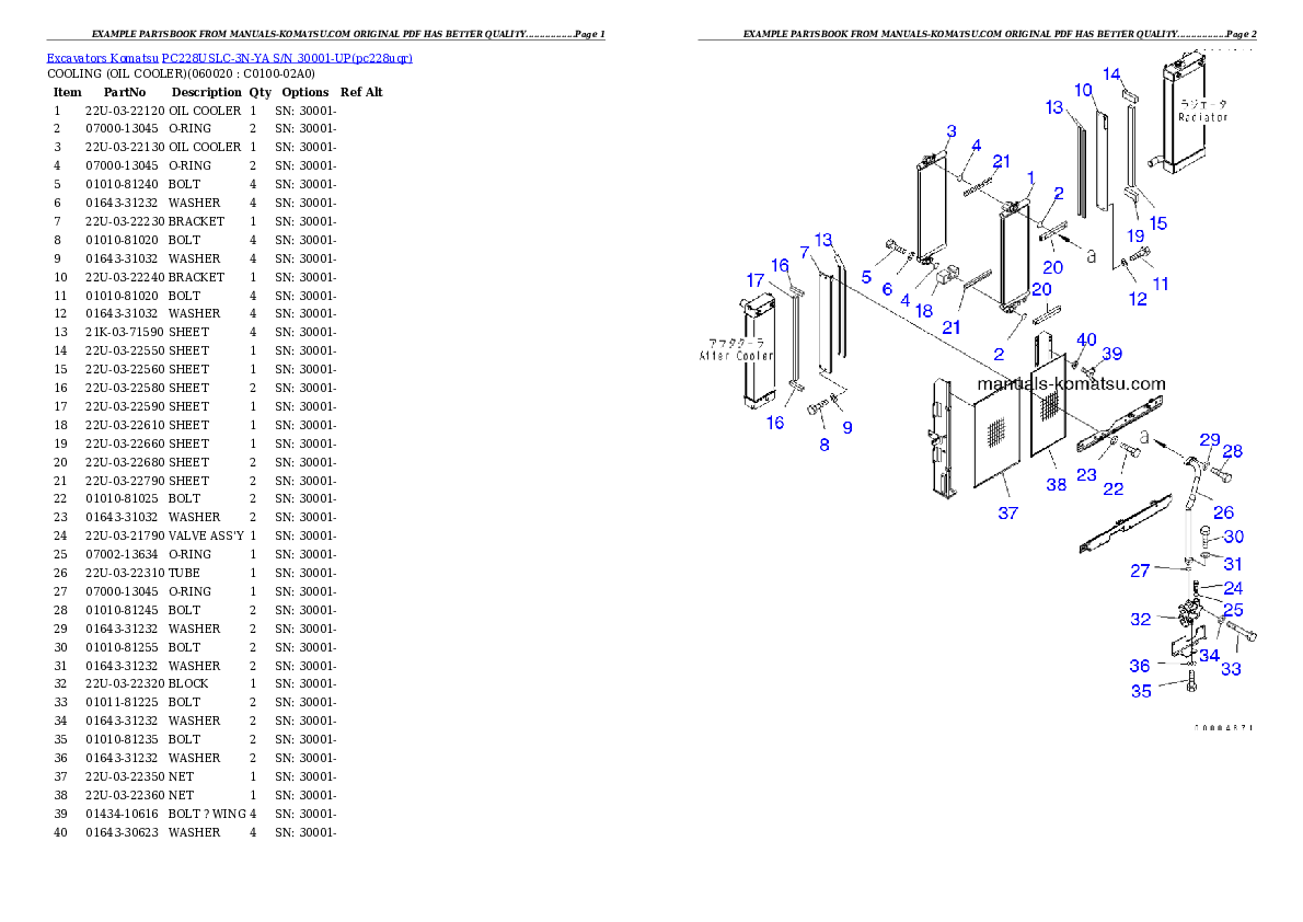 Protected: PC228USLC-3N-YA S/N 30001-UP Partsbook