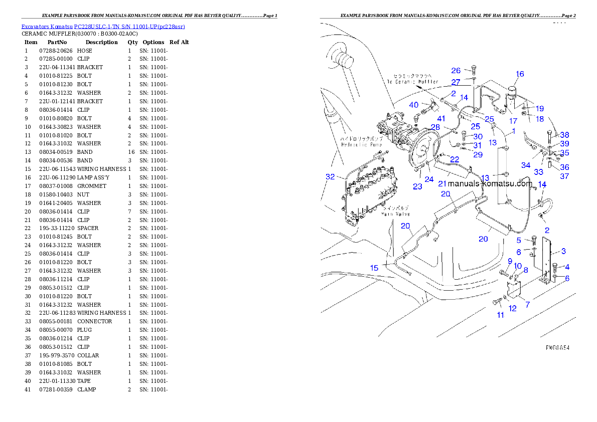 Protected: PC228USLC-1-TN S/N 11001-UP Partsbook