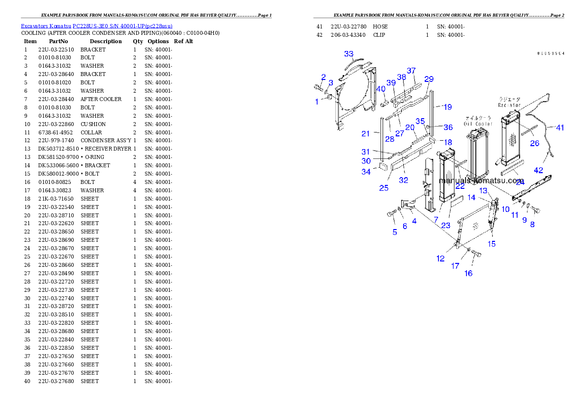 Protected: PC228US-3E0 S/N 40001-UP (TIER 3) Partsbook