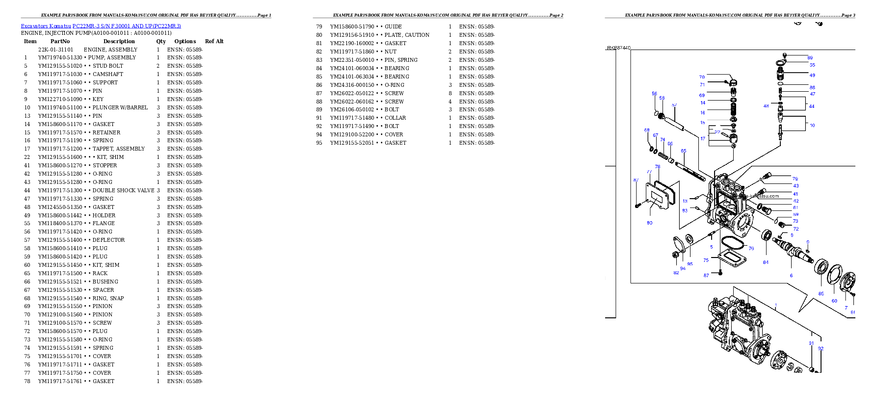 Protected: PC22MR-3 S/N F30001 AND UP Partsbook