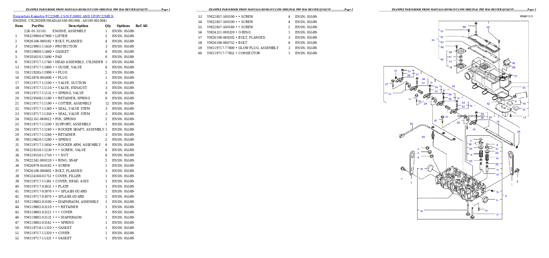 Protected: PC22MR-3 S/N F30001 AND UP Partsbook