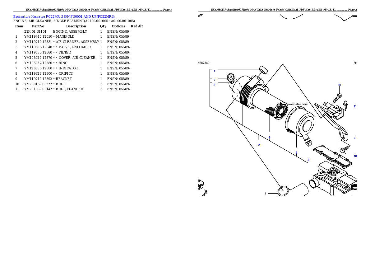 Protected: PC22MR-3 S/N F30001 AND UP Partsbook
